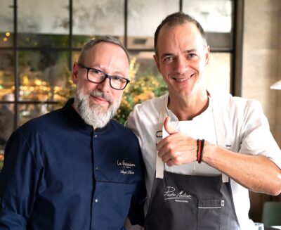 Angel Blas y Pedro Martino En el restaurante.
