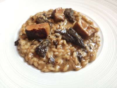 Risotto de comenillas y foie gras. Foto A. Luchini.