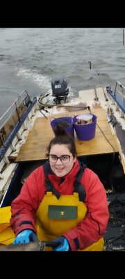 María Maceiras de vuelta de la pesca