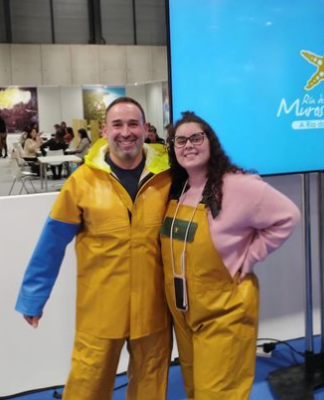 María Maceiras con su Rogelio Santos, en Fitur