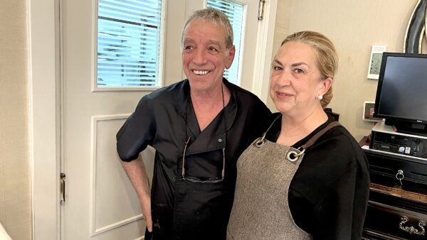 Tomás Fernández y Esther Álvarez. Restaurante Alameda. Fuenmayor.