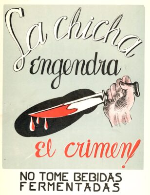 Cartel de la campaña contra los fermentados locales.