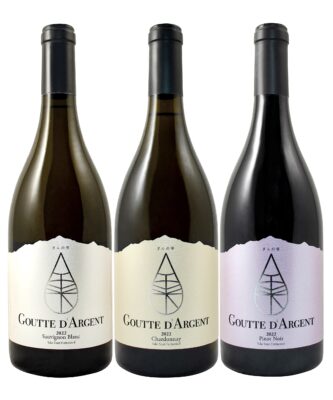 Los tres varietales de Goutted'Argent. Sauvignon blanc, chardonnay y pinot noir.