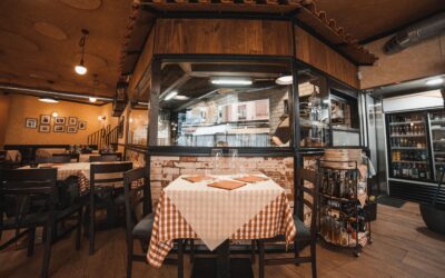 La sala de Pagus está decorada a modo de trattoria