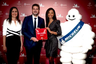Eliana Banchik Teo e Michelin para Argentina y Uruguay, Matías Lammensy Elisabeth Boucher-Anselin.