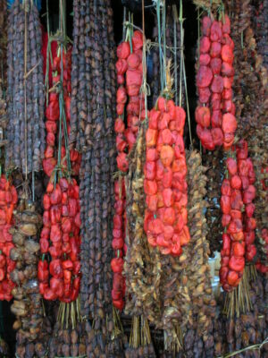 Cuelgas de mariscos ahumados