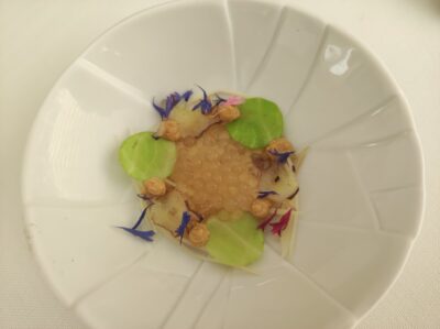 Pulpo seco con perlas de Japón