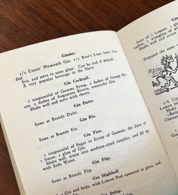 La primera receta del gimlet aparece en un libro de 1922