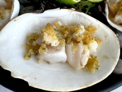 Almejas gratinadas