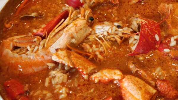 Arroz caldoso con bogavante de A Cofradía