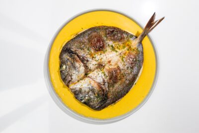 Dorada asada al ají amarillo Maty's