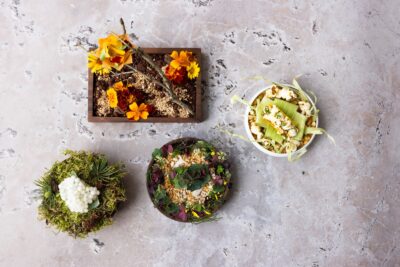 Secuencia de platos vegetales en Mauro Colagreco London ©MatteoCarassale