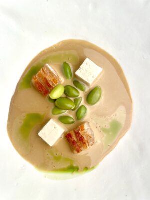 Plato con soja marina para la próxima temporada de Aponiente