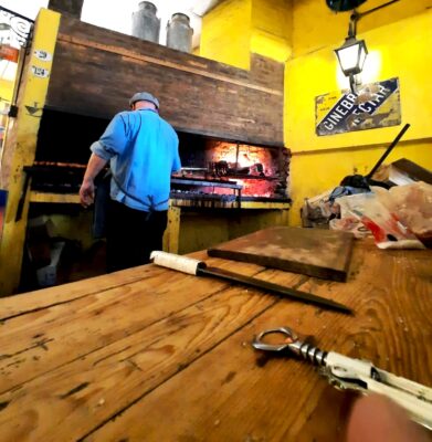 La zona de trabajo de Ariel Canepa en Lo del Turco. Foto, Leandro Vesco.