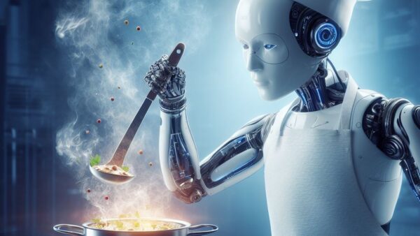 Imagen de cocinero robot creado con IA