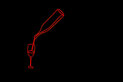 Copa y botella