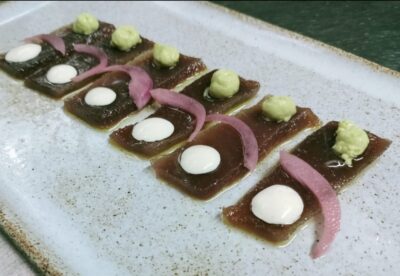 Tiradito de solomillo de atún de La Trastienda de Chago