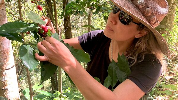 Carmen Zavaleta en la Finca Santa María