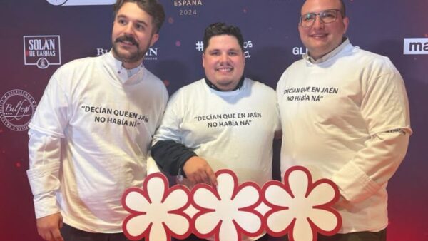 Juan Carlos García, Juanjo Mesa y Javier Jurado, en la gala Michelin 2023