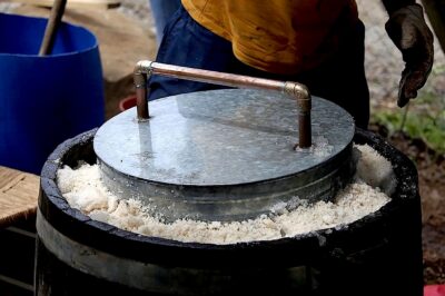 Haciendo helado en Vilches.