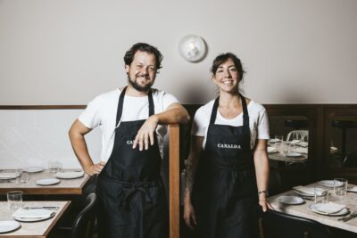 Joao Rodrigues junto a Lívia Orofino