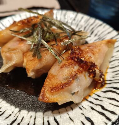 Gyozas de punta de anca. Foto Dani Guerrero.