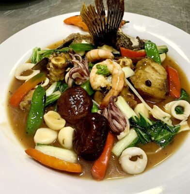 Pescado en salsa oriental