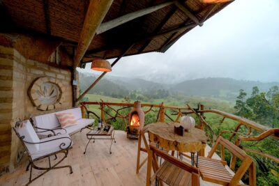 Terraza y vistas de las cabañas. Foto, Macani.