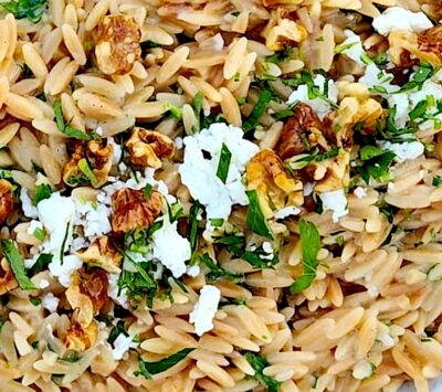 Orzo con cebolla dorada