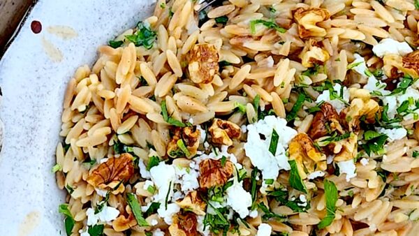 Orzo con cebolla dorada