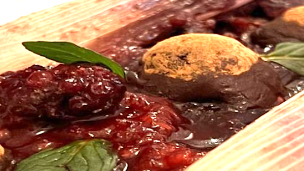 Tamal de chocolate 74 % cacao. Gerardo Vázquez Lugo en Nicos