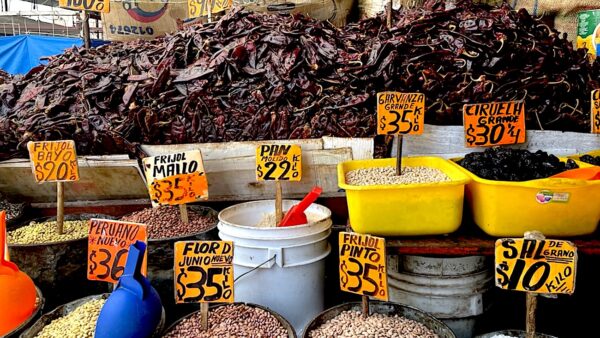 Chiles secos Mercado de La Merced. Foto, Paloma García Castillejos.