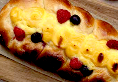 trenza con crema pastelera