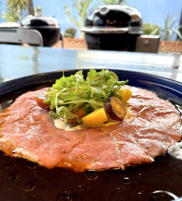 Carpaccio de brisket ahumado