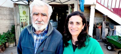 Eduardo Cortes con su hjija Jimena. Foto, Mariana Martínez.