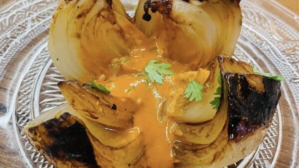 Cebolla lacada en el horno de Cal Mut