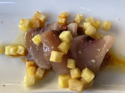 Bonito con sofrito de marmitako de Lakasa