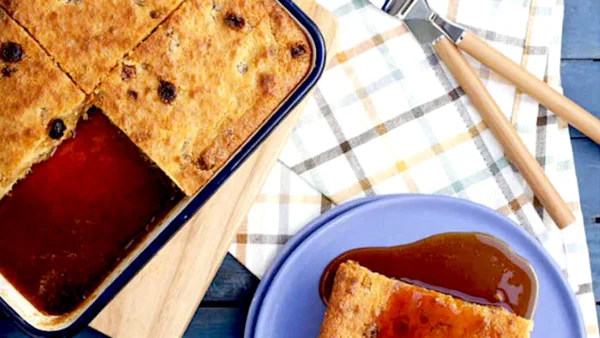 Budin de pan al caramelo.