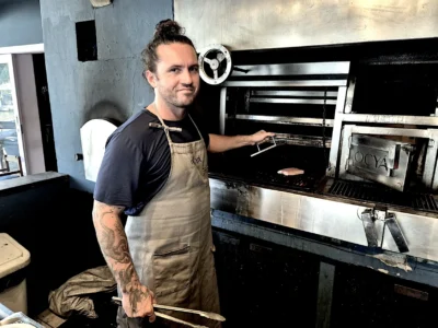 Gerônimo Athuel en la parrilla de Ocyá.