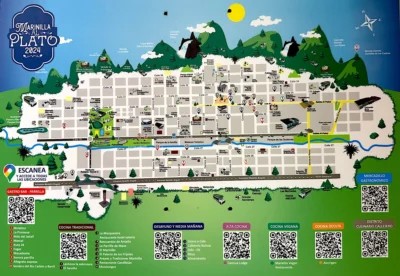 Mapa gastronómivo de Marinilla al plato 2024.