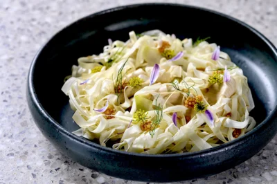 Ensalada de palmito blanca. Camila Lechin en Hapo.