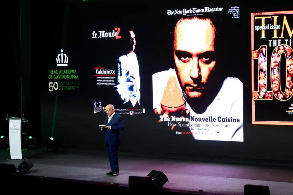 Juan Echanove en la gala del 50 aniversario de los Premios Nacionales de Gastronomía