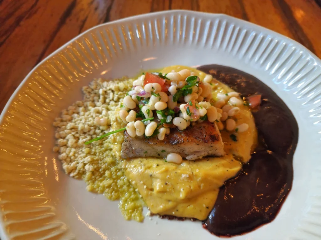 Imagen del plato de pirarucú de María o Bois, en Río de Janeiro