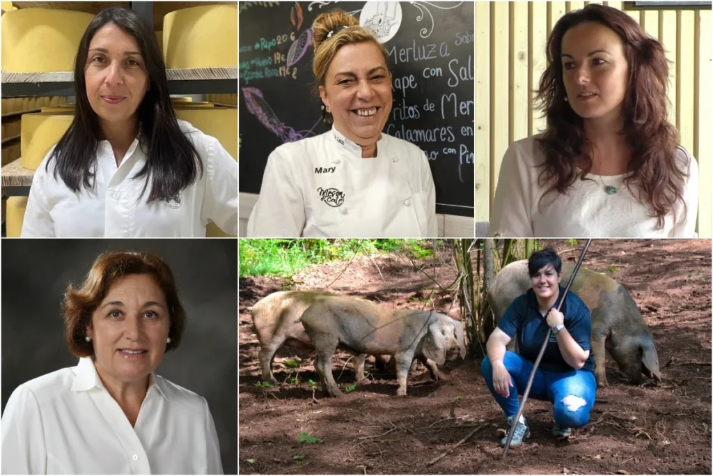 Natasha Soares, Mary Fernández, Ana Labad, Mari Cruz Fernández y Tatiana Álvarez