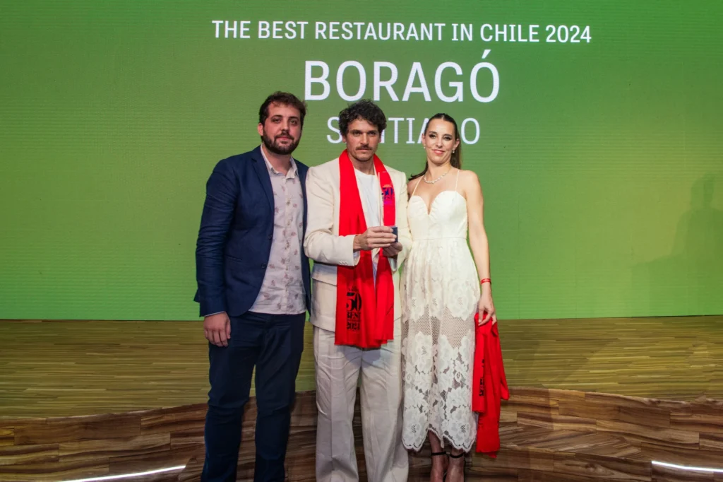 Los representantes de Boragó, el único restaurante de Chile presente entre los 50 primeros puestos de la lista latinoamericana.