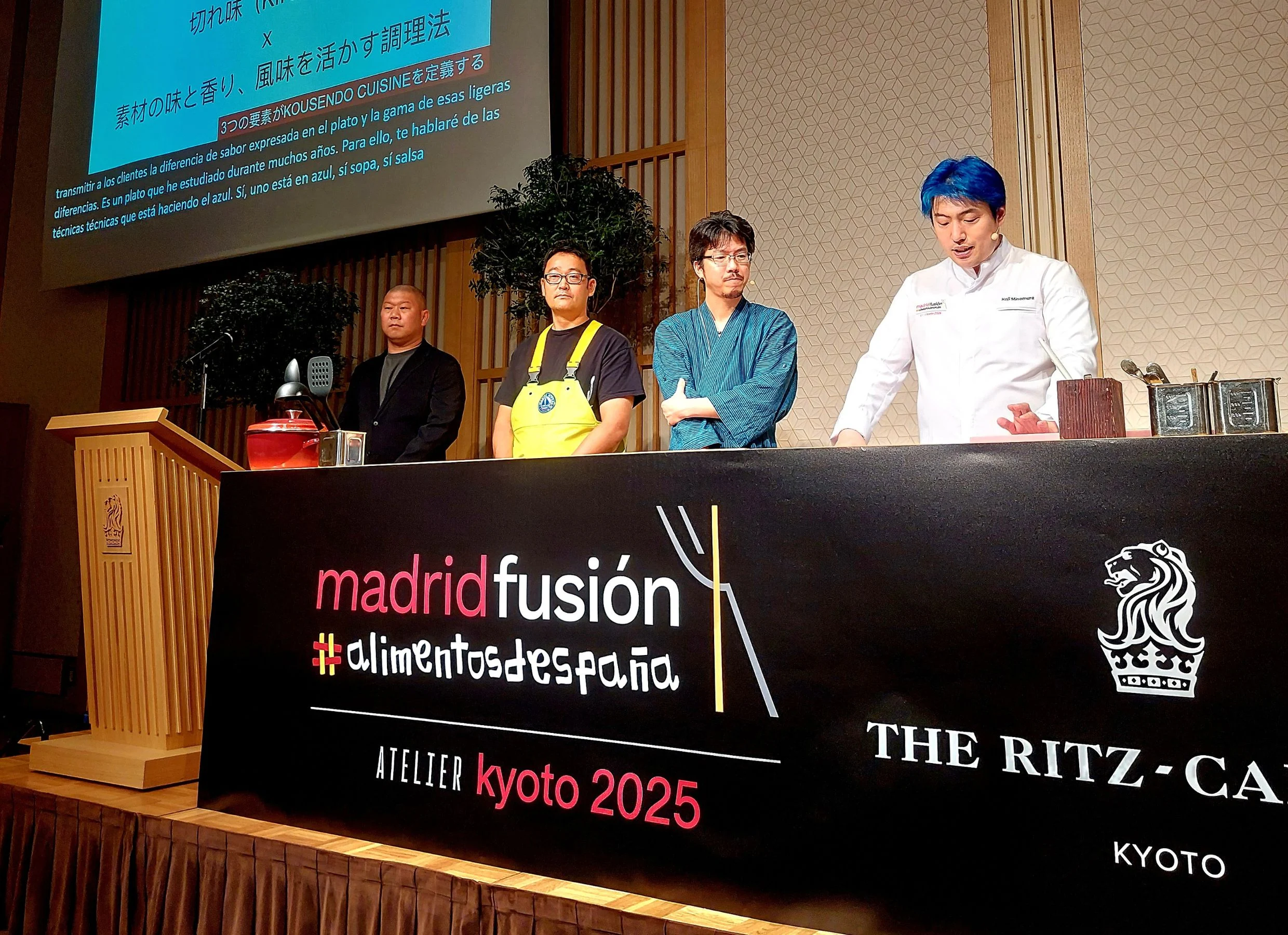Koji Minemura, el chef que usa el corte y el afilado del cuchillo como condimento, asombra en la sesión final de Madrid Fusión Kioto 0