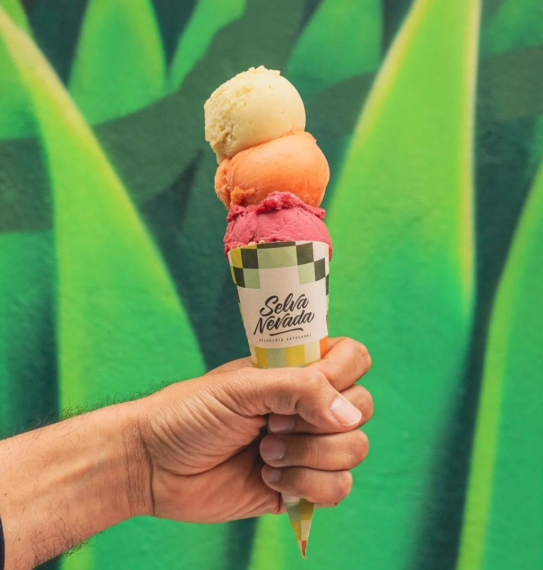 La selva colombiana en un cono de helado 0