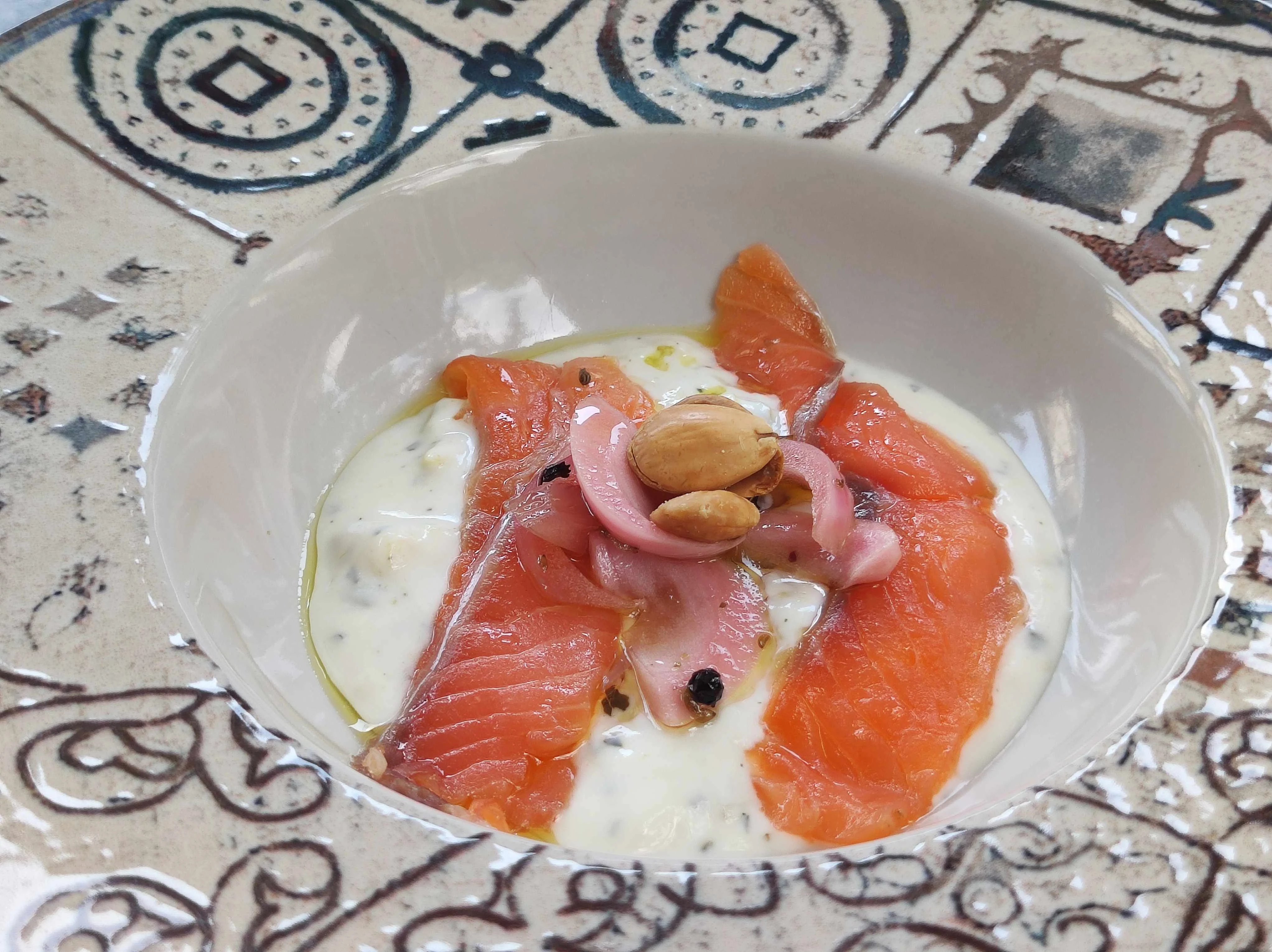 Labneh con salmón ahumado