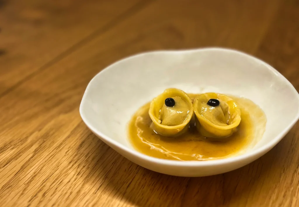 Tortelloni de cordero recental