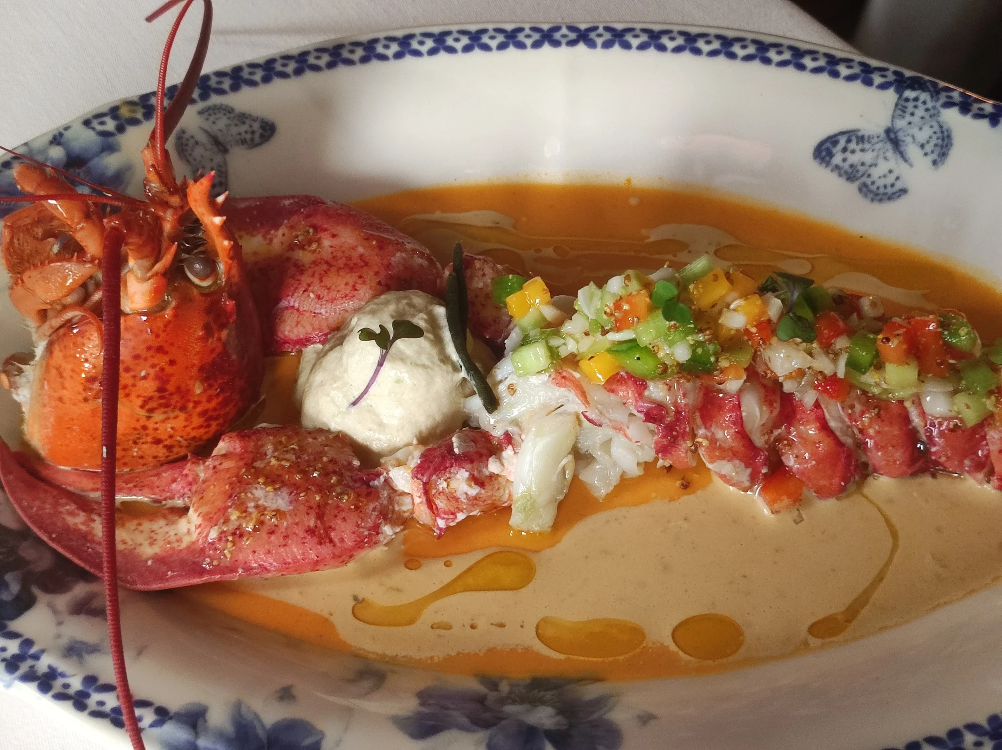 Salpicón de bogavante.